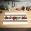 Kerststrook - Poinsettia - Rood - Groen Inductie beschermer vinyl 3mm klein -sfeer5