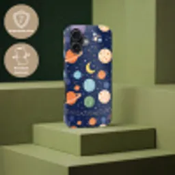 Ruimte - Planeten - Kleurrijk Toughcase MagSafe Apple iPhone 17 klein -USP_PrintM_NL