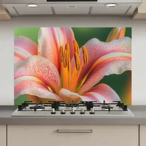 Lelie - Close up - Lichtroze keuken achterwand spatscherm klein -3d_website