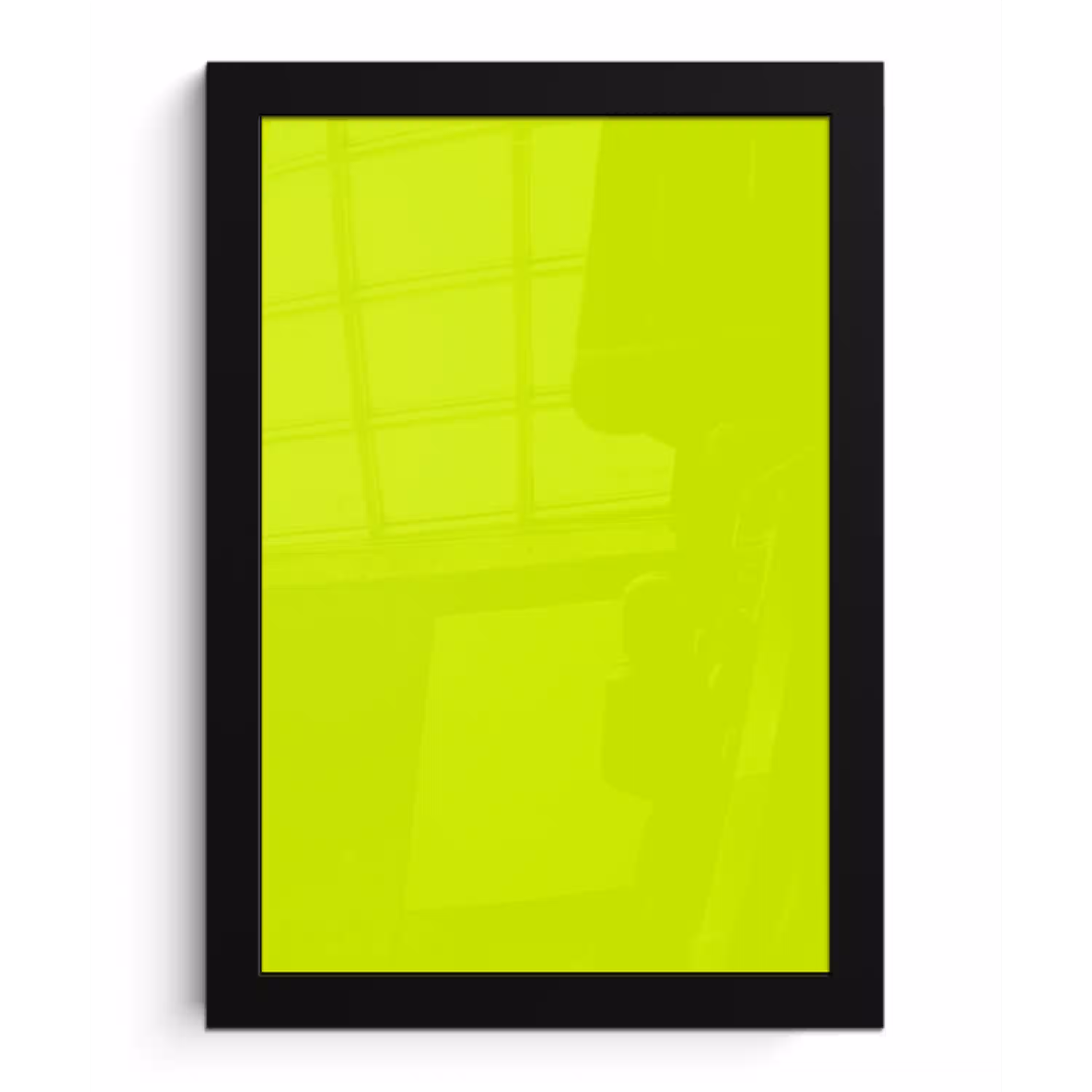 Electric - Lemon - Geel fotolijst zwart zonder passe partout klein 224 -3d
