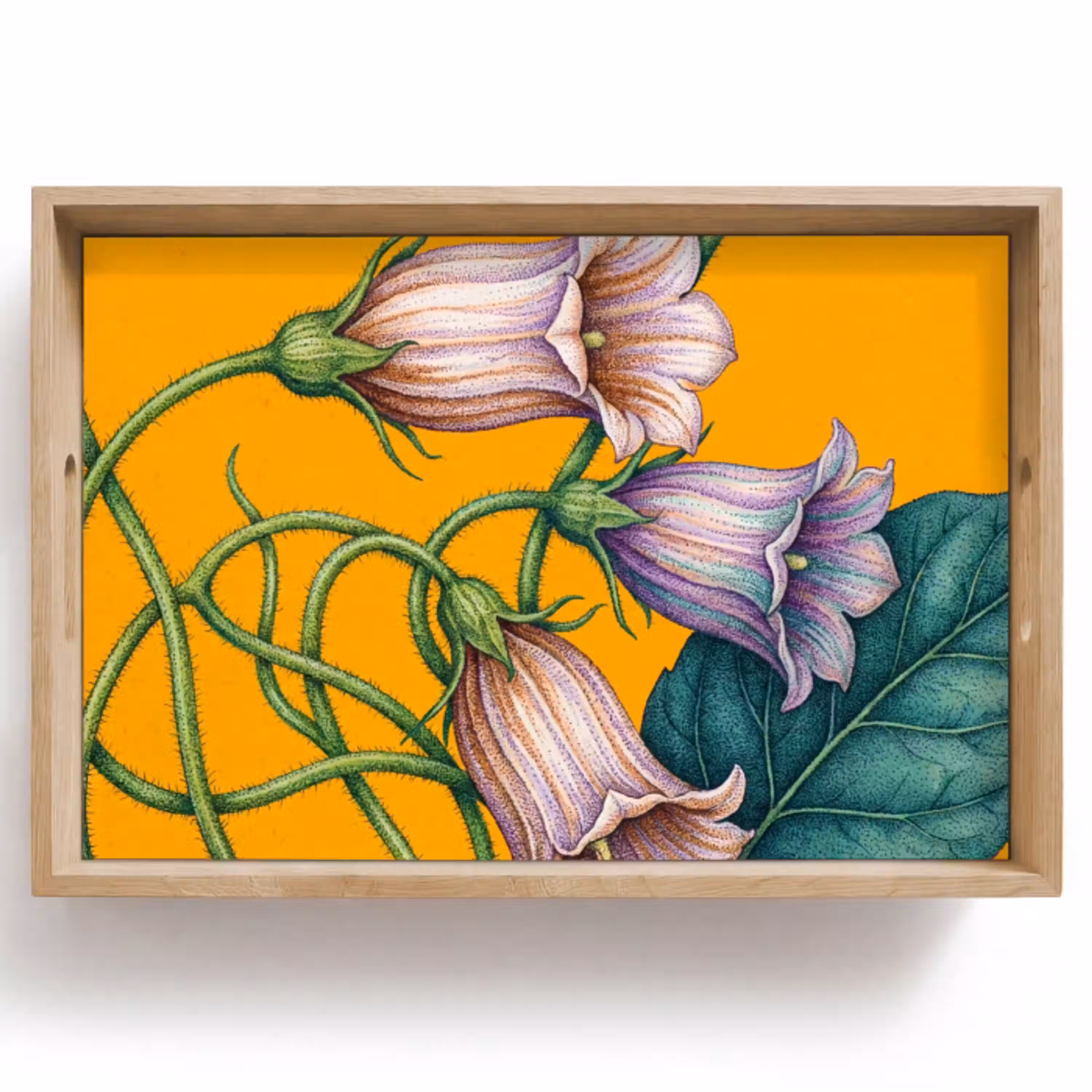 Bloemen - Botanisch - Geel Dienblad Rechthoek middel -z3d_shopping