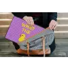 Tekst - Eend - Paars laptophoes neopreen klein -tas