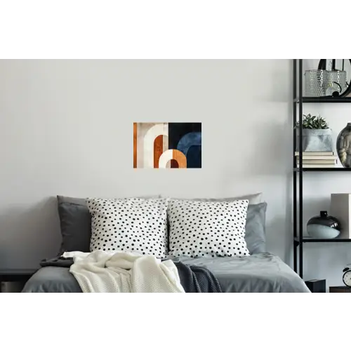 Abstract - Vormen - Donkerblauw Muursticker klein -slaapkamer