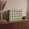 Patroon - Tegel - Groen Light Box met batterij (Wandlamp) middel 907 -sfeer2