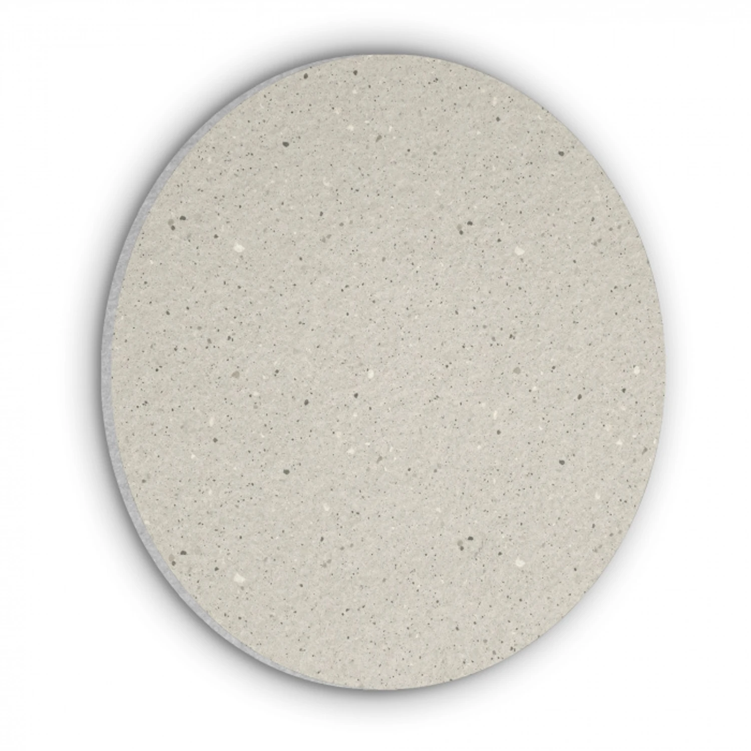 Lichtbeige - Terrazzo - Grijs Akoestische PET Vilt - Rond klein 838 -3d