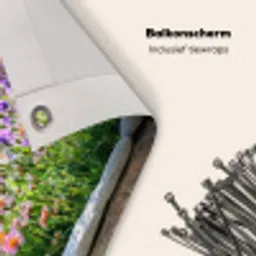 Bloemen - Steenrand - Kleurrijk Balkonbeschermer Duitsland klein -closeup_NL