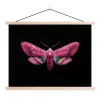 Vlinder - Roze - Nachtvlinder textielposter latten blank klein -3d