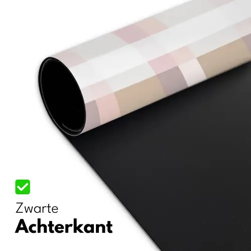 Ruitpatroon - Aardetinten - Minimalistisch Muismat XXL klein 681 -sfeer2