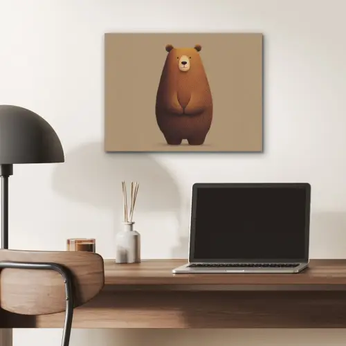 Beer - Minimalistisch - Bruin PET vilt klein -sfeer5