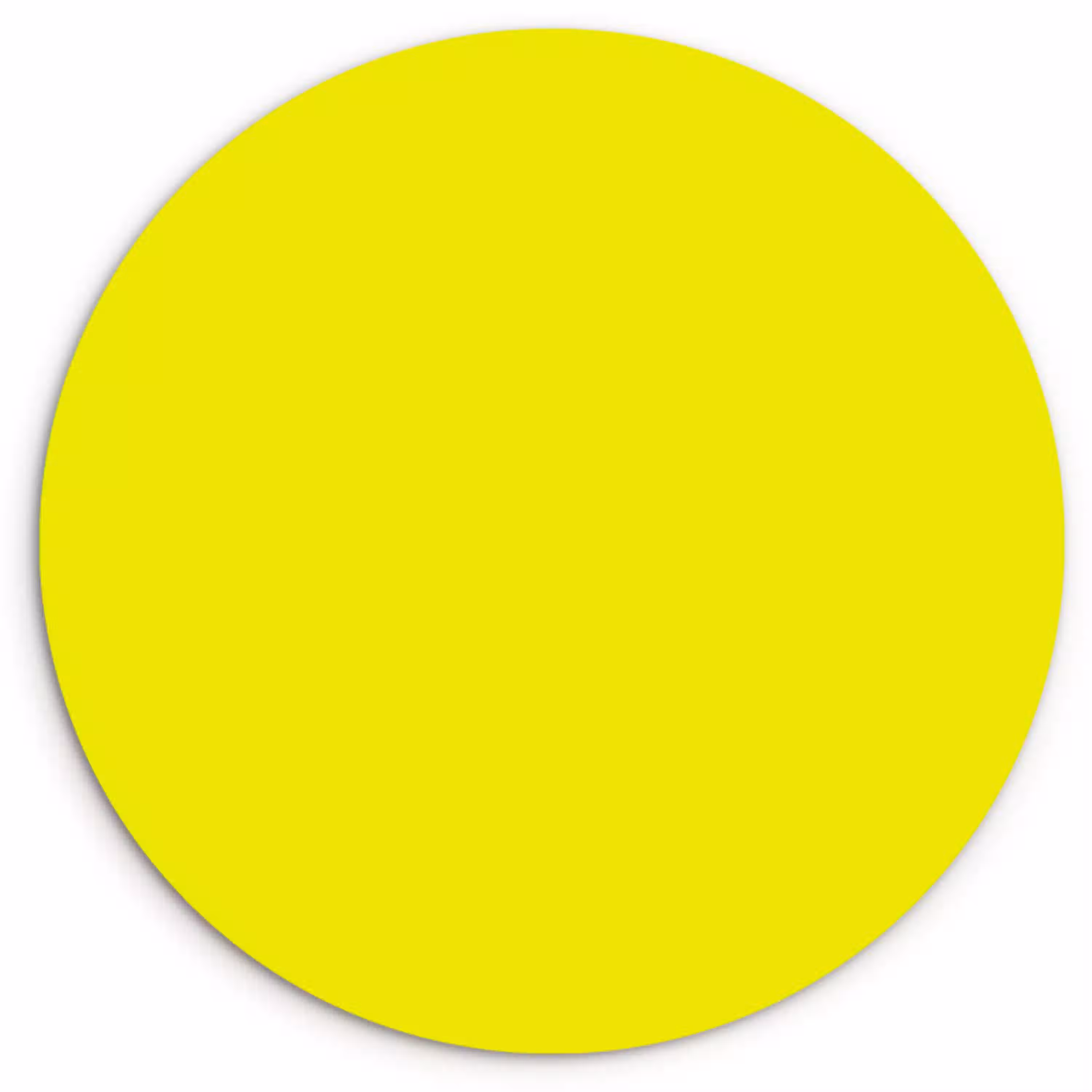 Bright - Canary - Geel Wandcirkel kunststof plaat 5mm dik klein 188 -3d
