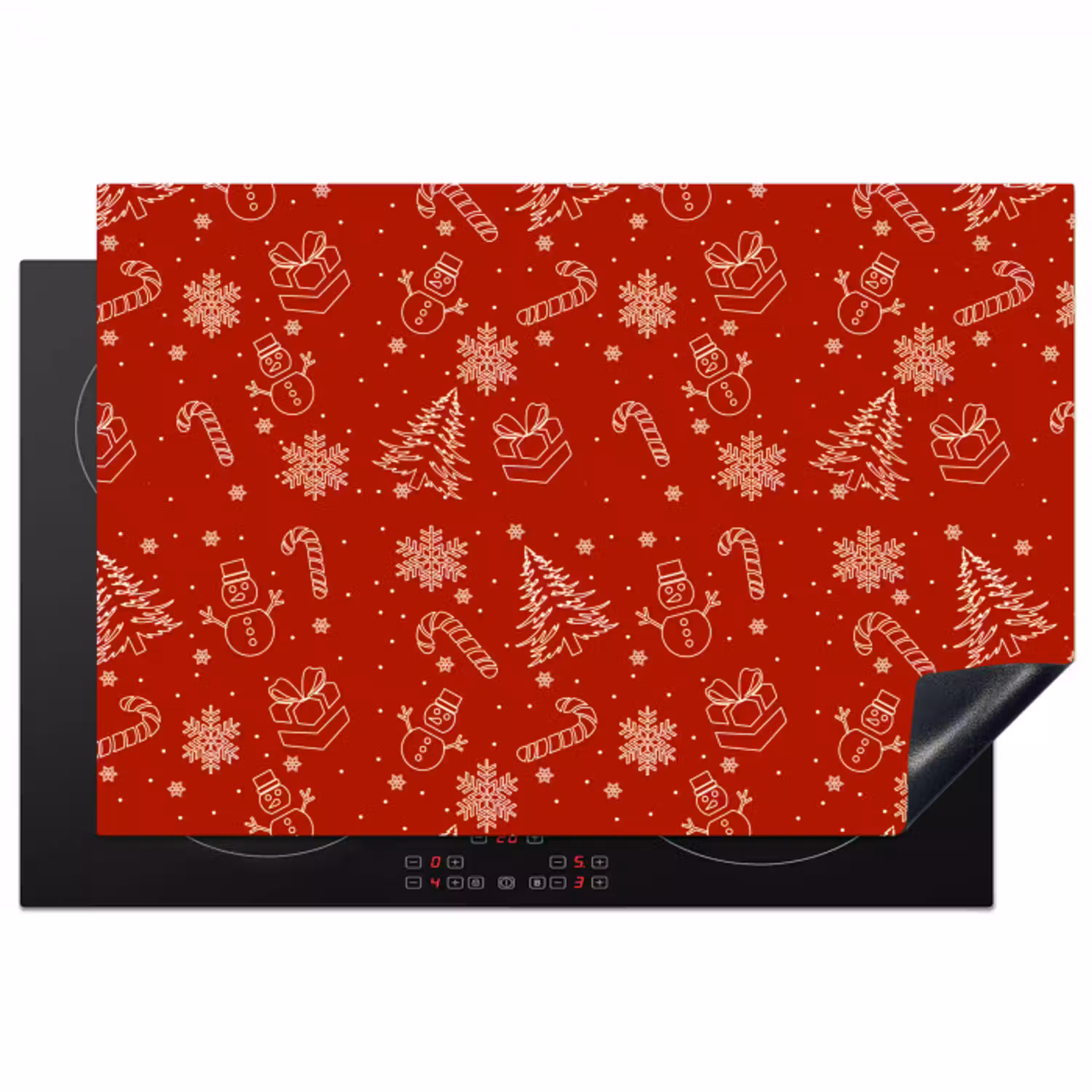 Illustratie - Kerstsymbolen - Rood Inductie beschermer vinyl 3mm klein 276 -3d
