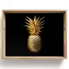 Ananas - Zwart - Goud - Luxe Dienblad Rechthoek middel -z3d_shopping