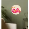 Tijger - Roze - Oranje Wandcirkel behangsticker klein -sfeer2
