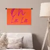 Oh la la - Oranje - Roze - Grafisch Wandkleed katoen klein -sfeer4