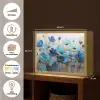 Bloemen - Schilderij - Blauw Light Box met batterij (Wandlamp) middel -USP_websiteoverzichtNL
