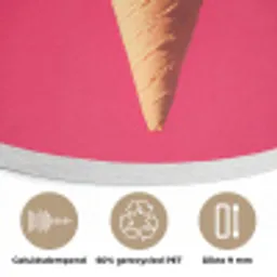 Schepijs - Roze - Hoorntje Akoestische PET Vilt - Rond klein -closeup_NL