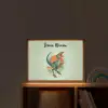 Dino - Bladeren - Grafisch - Groen Light Box met batterij (Wandlamp kind) middel -sfeer1_kind