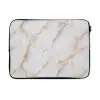 Wit - Goud - Marmer - Aders laptophoes neopreen klein 279 -3d