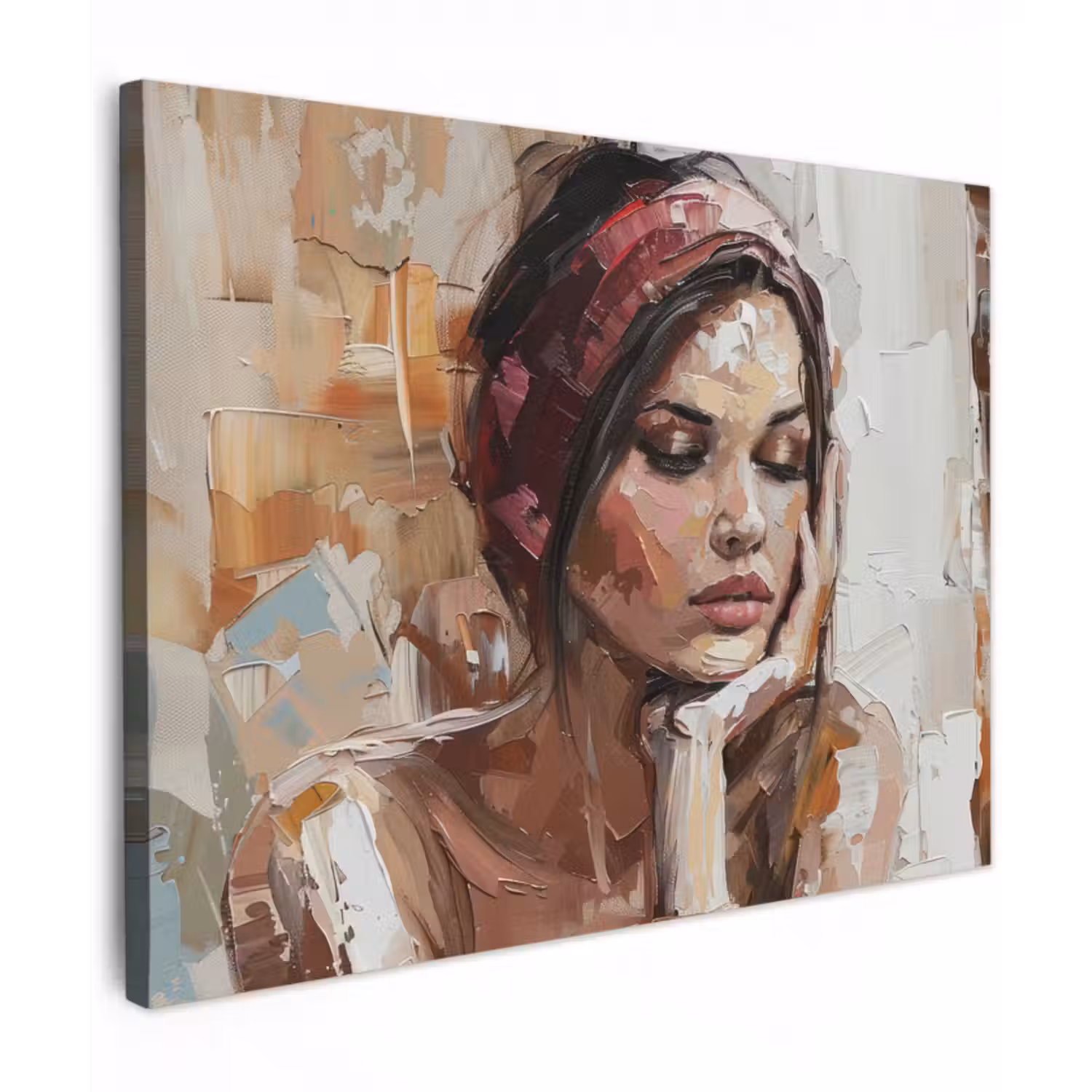 Leinwandbild - Frau - Lackierung - Porträt - Modern