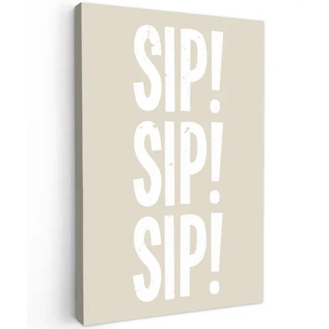 Vintage - Decoratie - Japandi - Wit canvas 2cm klein -z3d