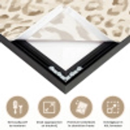 Luipaard - Klassiek - Beige Textielframe zwart klein 947 -USP_feed_closeupNL