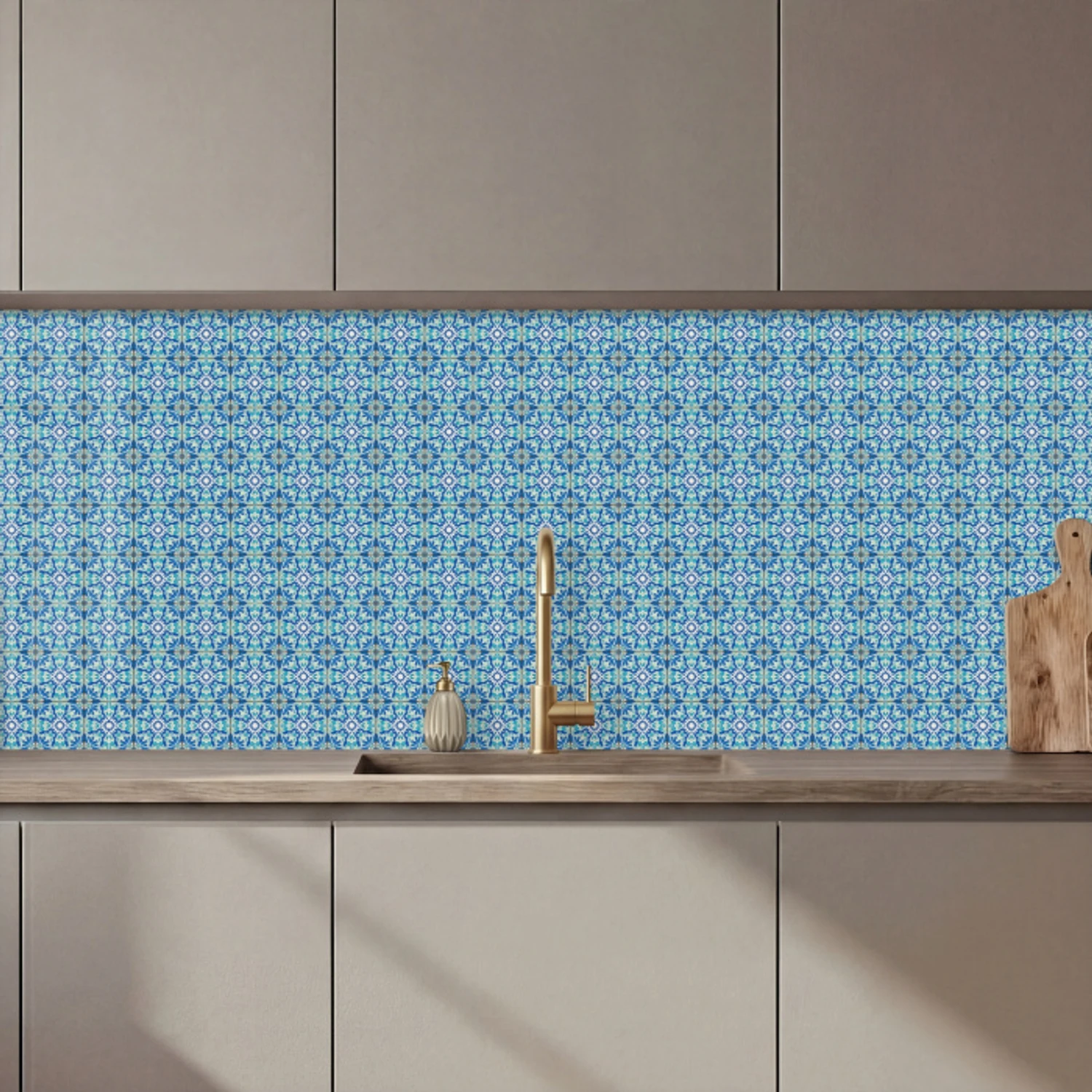 Tegels - Mozaïek - Turquoise - Blauw keuken achterwand 2 middel 871 zz_3dshopping