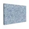 Abstract - Blauw - Bladeren Tuinposter op houten frame 2 cm dik klein -3d