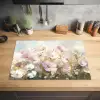 Bloemenveld - Lichte tinten - Geschilderd Inductie beschermer vinyl 3mm klein -sfeer5