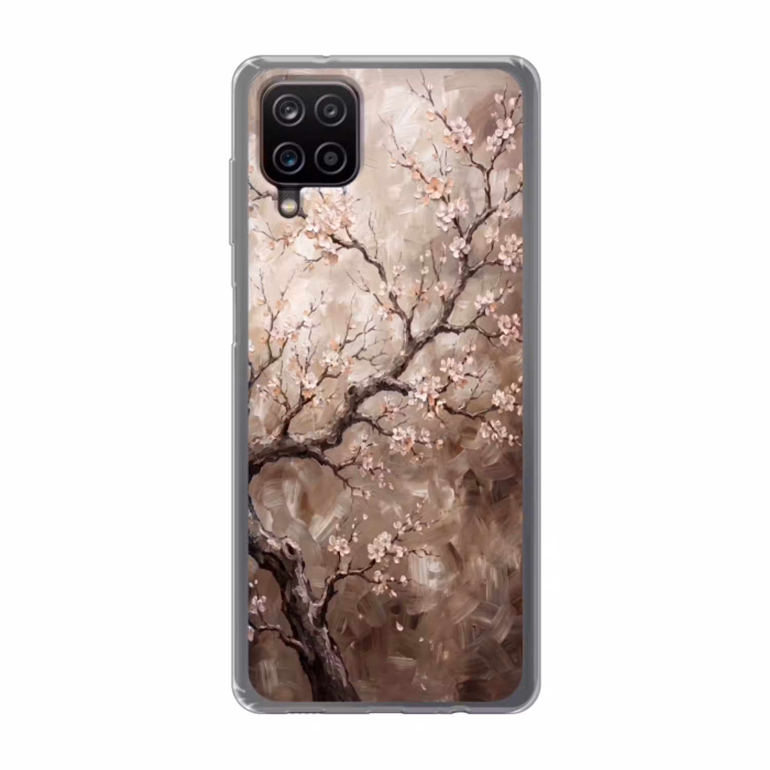 Bloesem - Takken - Schilderij - Beige - Serene Telefoonhoesje Samsung Galaxy A12 klein -3d