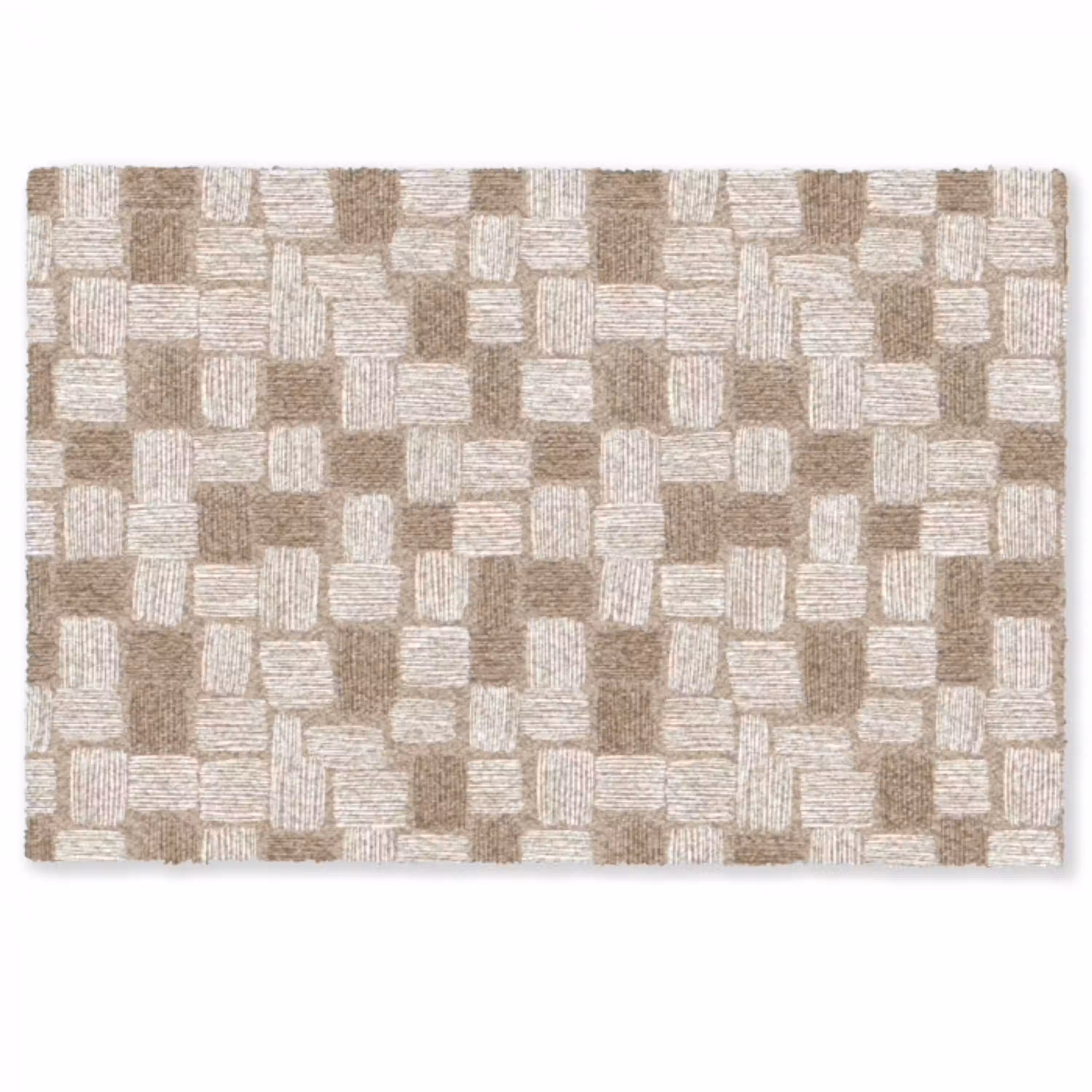 Blok - Patroon - Bruin Deurmat klein 898 -zkaufland3d