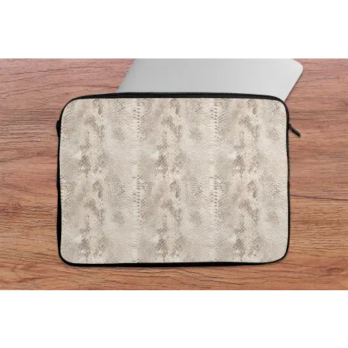 Slang - Patroon - Beige laptophoes neopreen klein 279 -tafel