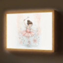 Ballerina - Fee - Roze Light Box met batterij (Wandlamp) middel -z3d_website