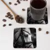 Paard - Schimmel - Portret onderzetter kurk middel -sfeer2