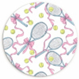 Tennis - Strikken - Kleurrijk Wandcirkel kunststof plaat 5mm dik klein 188 -3d