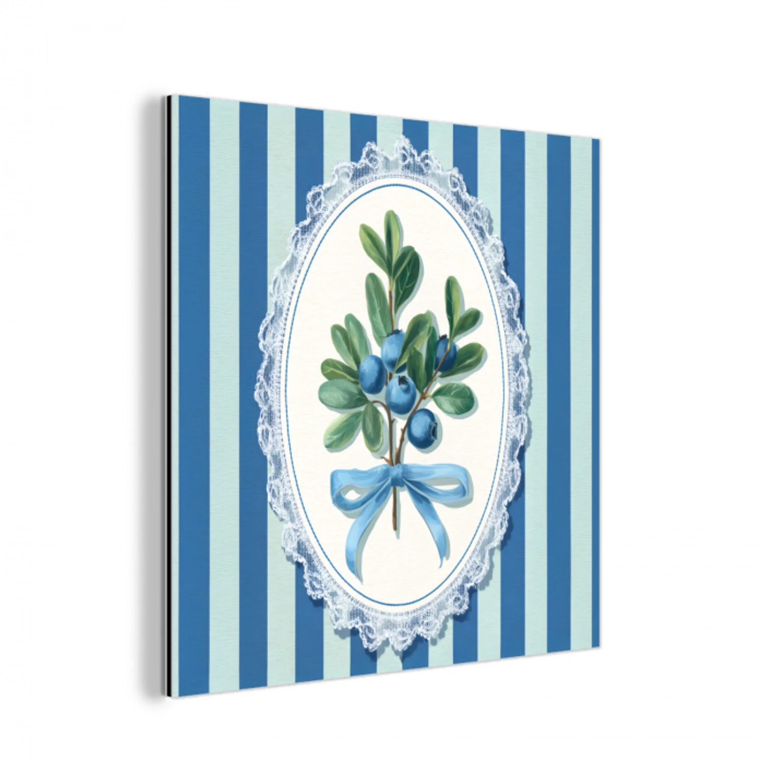 Illustratie - Bessen - Blauw - Strepen aluminium wit klein -3d