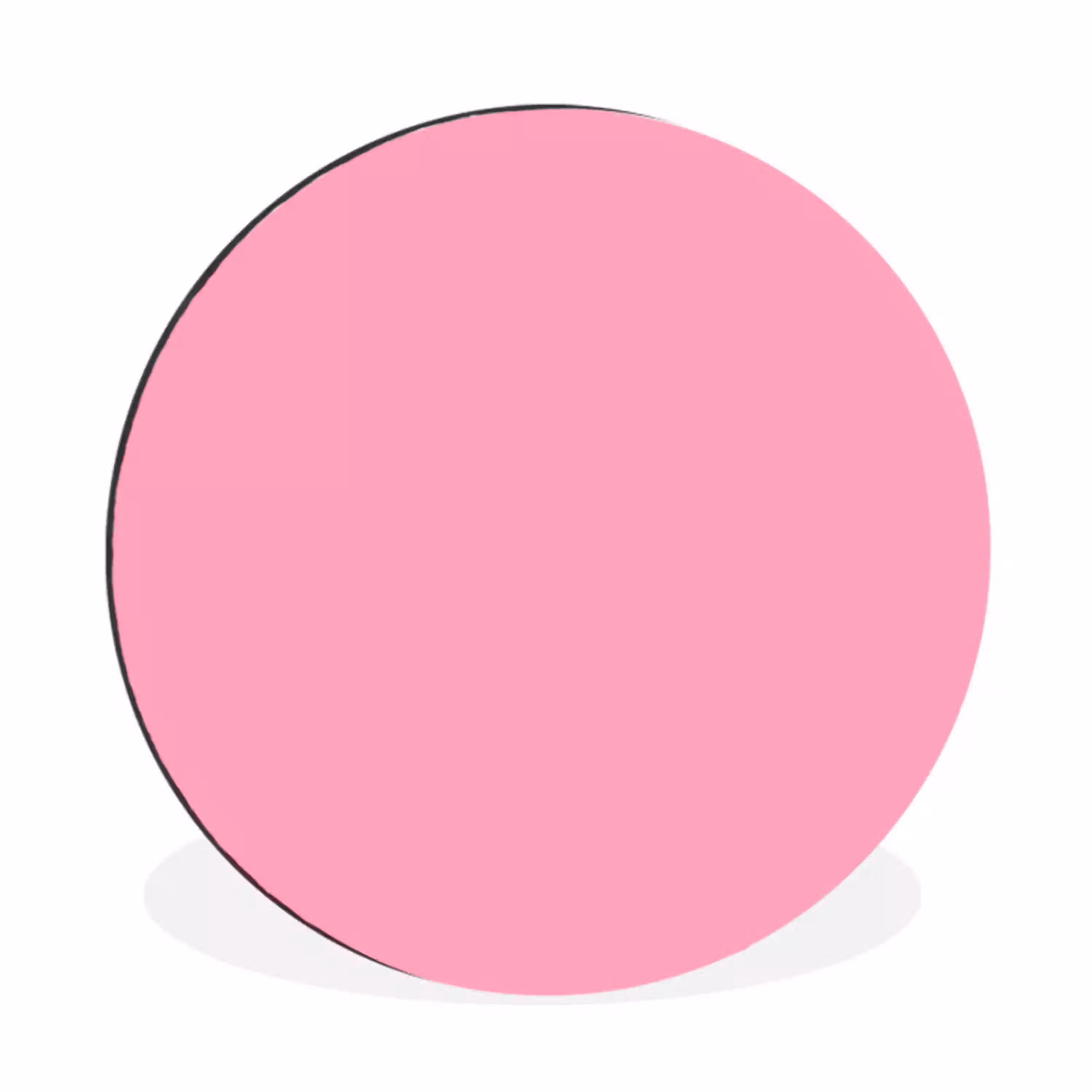 Bubblegum - Pink - Roze Wandcirkel aluminium klein 190 -3d