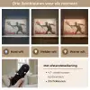 Street art - Man - Bloemen - Graffiti - Banksy Style Light Box met batterij (Wandlamp) middel -USP_lichtkleurNL