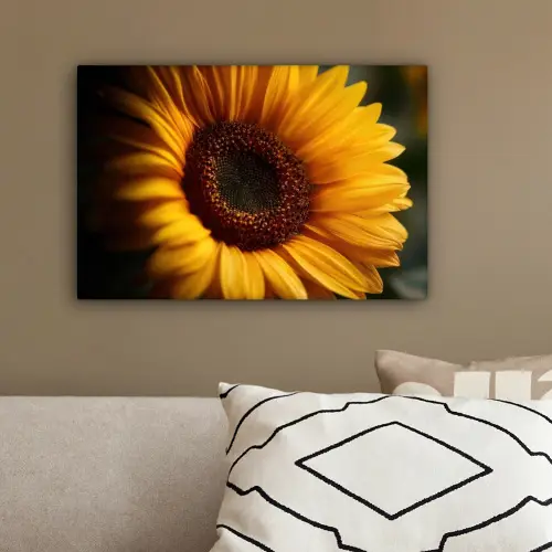 Geel - Zonnebloem - Zomers canvas 2cm klein -sfeer3