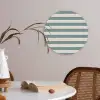 Strepen - Modern - Blauw Akoestische PET Vilt - Rond klein 838 -sfeer3