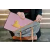 Eendjes - Vrolijk - Roze laptophoes neopreen klein -tas