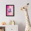 Discobal - Pink - Verf fotolijst zwart zonder passe partout klein -usfeer4_kinderkamer
