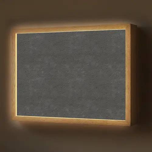 Donkergrijs - Asfaltstructuur - Ruw Light Box met batterij (Wandlamp) middel 907 -z3d_website