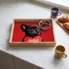 Amor - Hond  - Hartje - Rood Dienblad Rechthoek middel -sfeer2