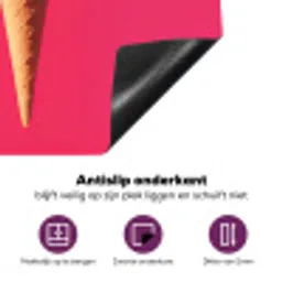 Schepijs - Roze - Hoorntje Inductie beschermer vinyl 3mm middel -zzzzzzz-cc-onderkant