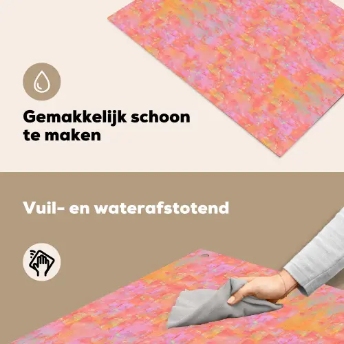 Verf - Texturen - Pastel Inductie beschemer met haakjes klein 777 -ky-schoon-nl