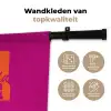 Oh la la - Roze - Oranje - Gestapelde letters Wandkleed katoen klein -sfeer2