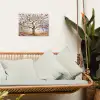 Levensboom - Goud - Kleurrijk - Abstract - Aesthetic tuinposter los doek klein -sfeer7