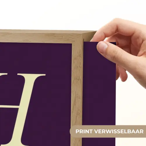 Oh hi - Paars - Minimalistisch Light Box met batterij (Wandlamp) middel -USP_websiteprintNL