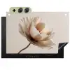 Bloem - Beige - Crème Inductie beschemer met haakjes klein -3d