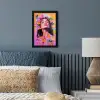 Portret - Bloemenkroon - Vrouw fotolijst zwart zonder passe partout klein -sfeer3